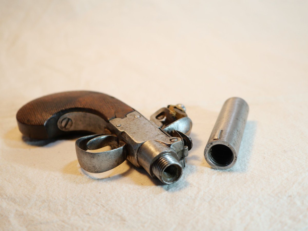 11mm Flintlock Pistol With Forced Ball, Detachable Barrel And Safety - XVIII - Her24cof004-photo-1