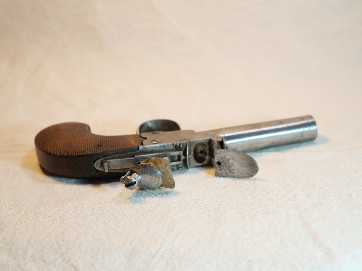 11mm Flintlock Pistol With Forced Ball, Detachable Barrel And Safety - XVIII - Her24cof004-photo-2