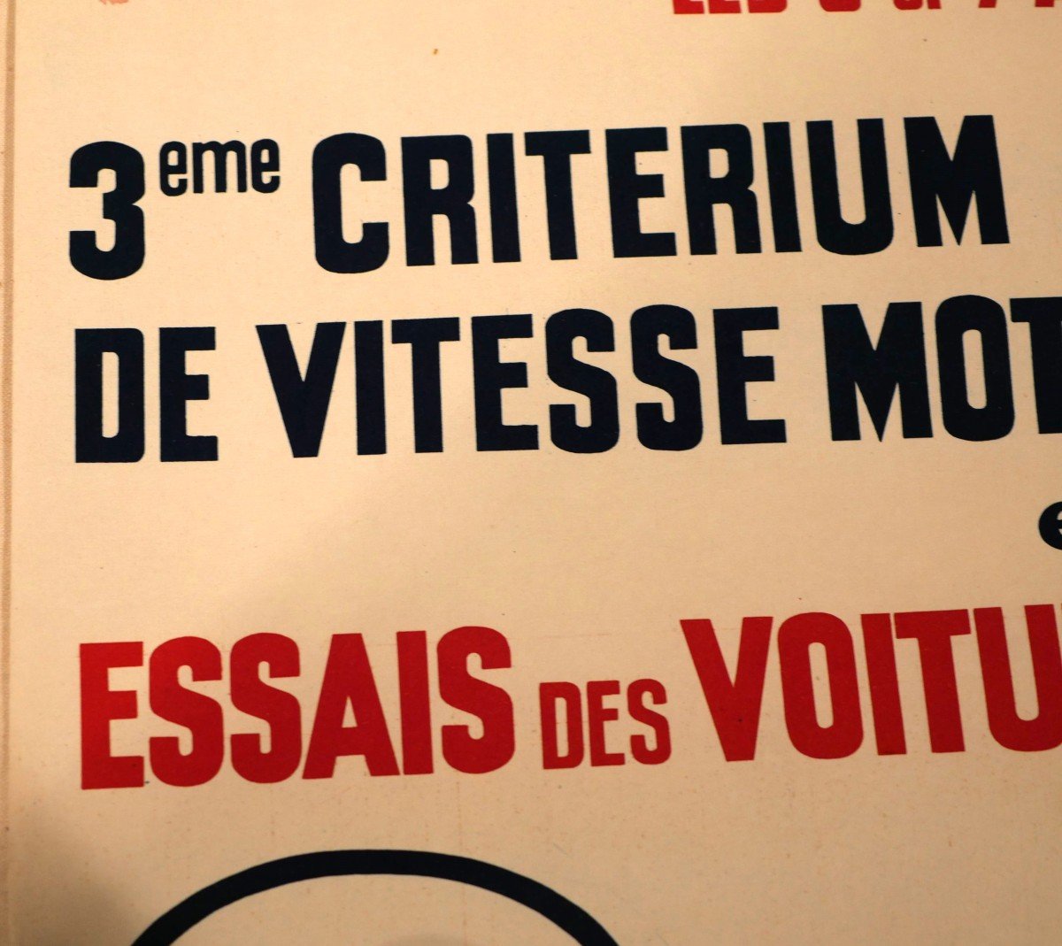 Automobilia & Motobilia - Poster 1963 Le Mans Critérium Motorcycles 24h Trials And Esculape Rally-photo-4