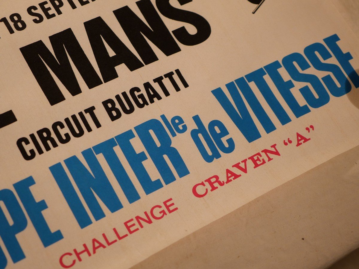 Automobilia - Affiche 1966 Le Mans Coupe Internationale De Vitesse  Grands Prix France-photo-2