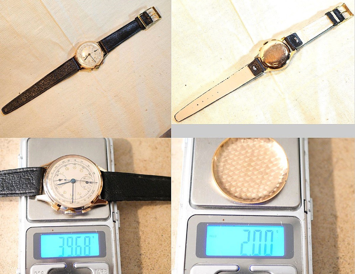 18k Gold Chronograph Wristwatch 18k Calibre Venus - 50s/60s Revised - Sbx20chr00-photo-7