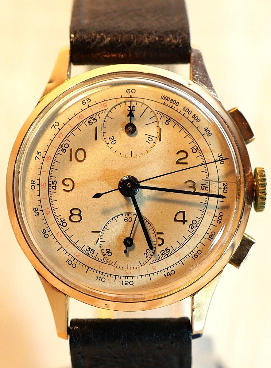 18k Gold Chronograph Wristwatch 18k Calibre Venus - 50s/60s Revised - Sbx20chr00