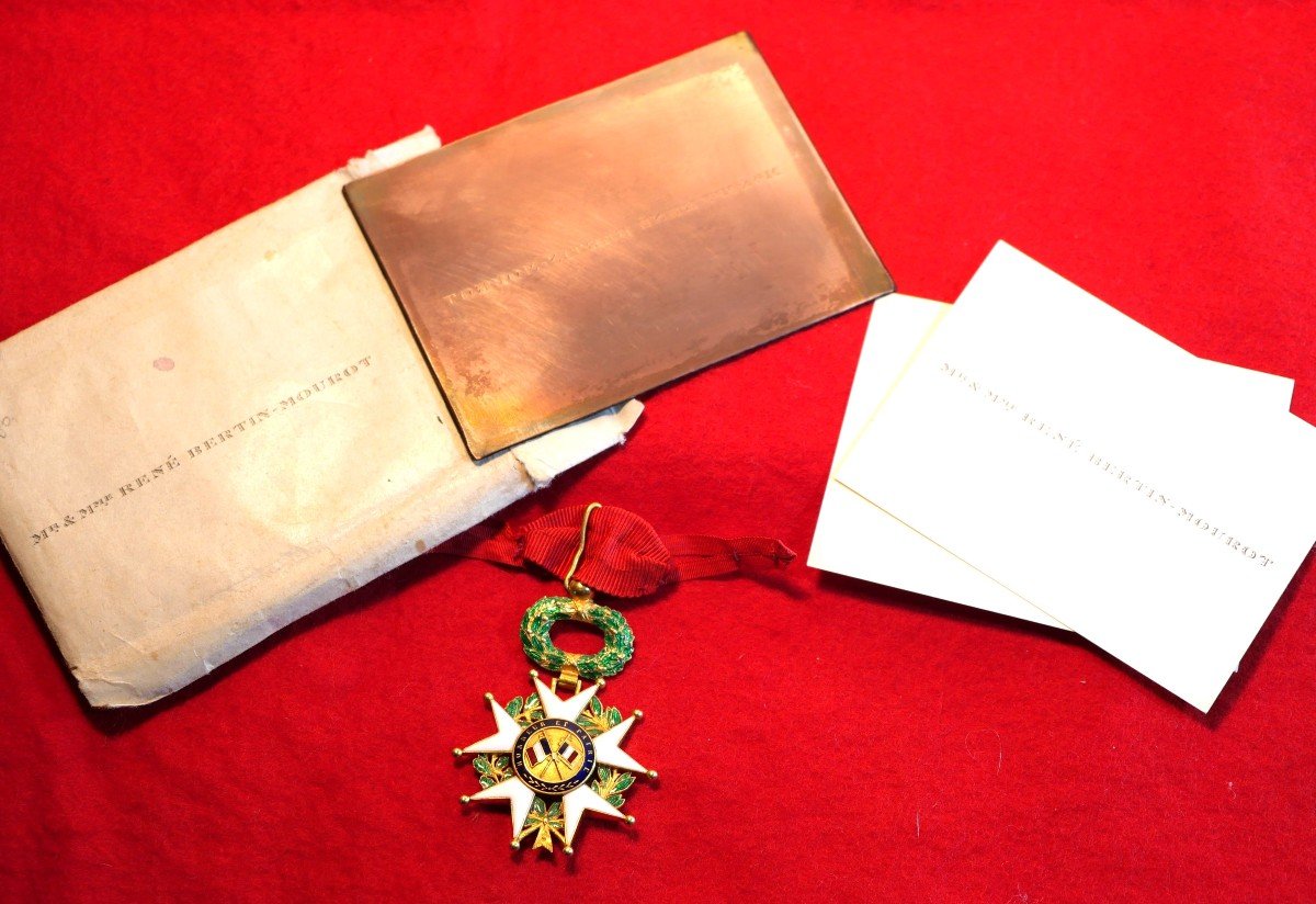 Affaire Dreyfus - Légion d'Honneur au grade Commandeur Du Lt-Colonel Albert Léon Bertin-Mourot