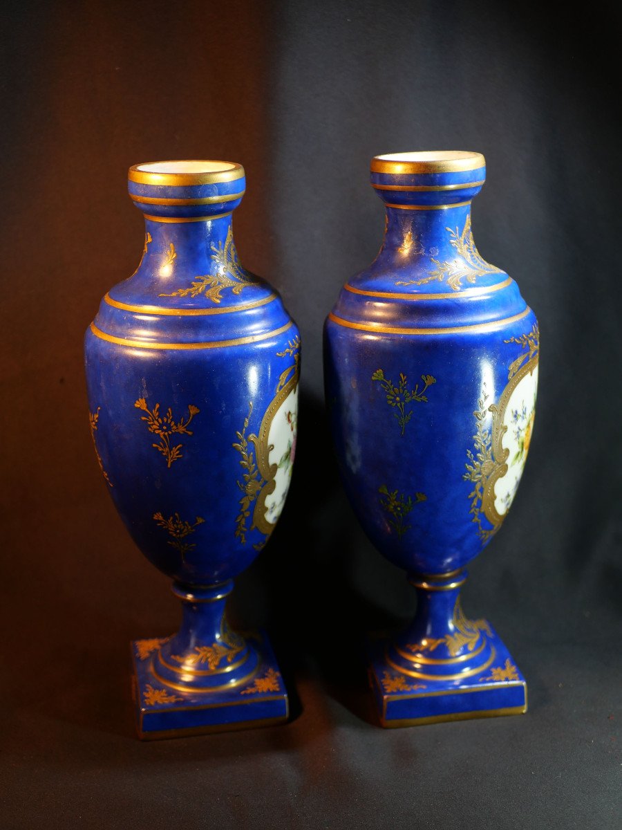 Pair Of Porcelain Baluster Vases With Polychrome Decoration Famille De Roses Boissette 1778 Sch24vas001-photo-3