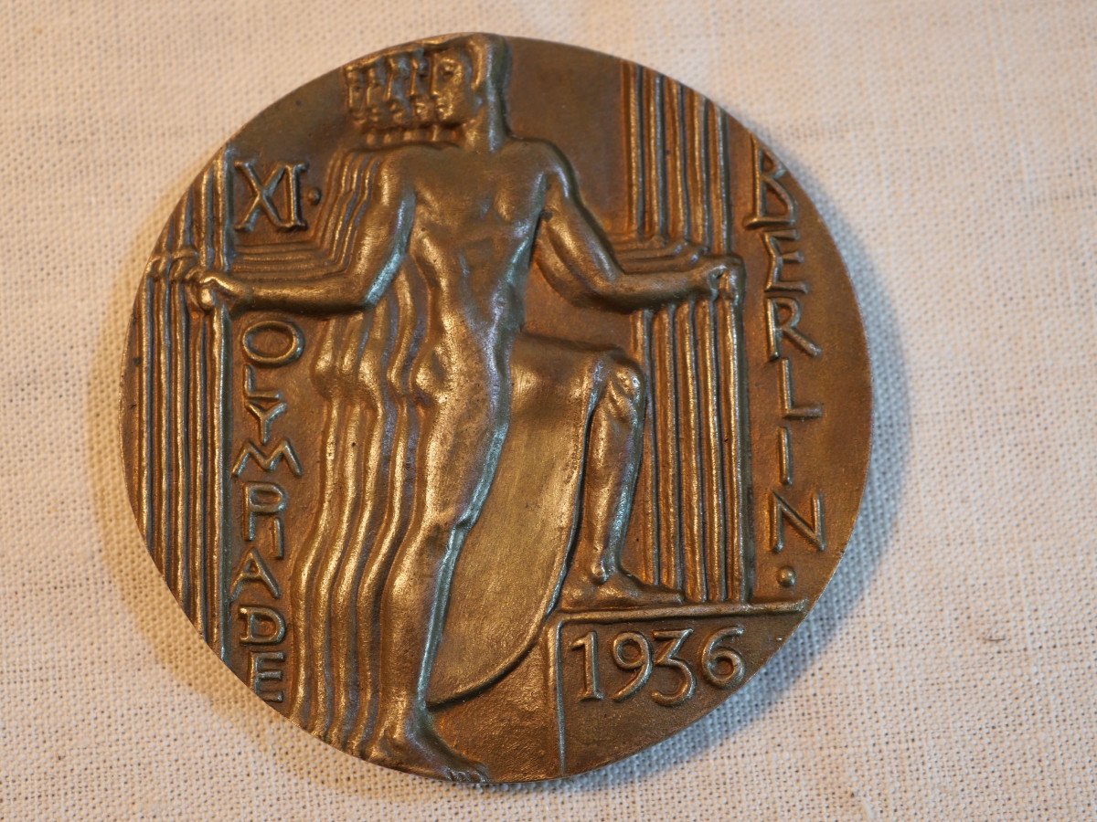 Médaille 3ième Reich XIe Jeux Olympiques De Berlin, Par Otto Placzek, 1936 Ref Sdb25med011-photo-3