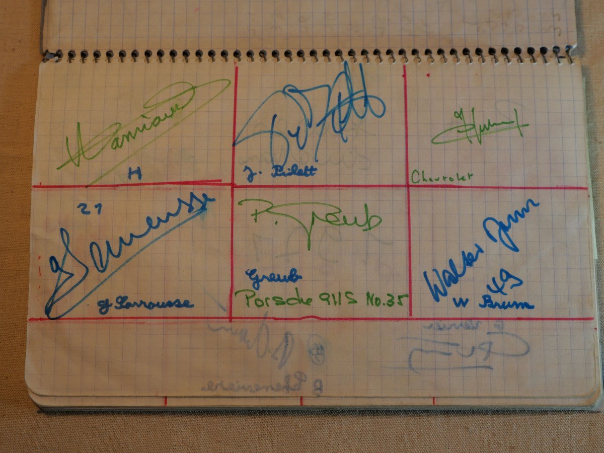 AUTOMOBILIA autographes pilotes 24 HEURES MANS 1971 1972 1973 1974 SDB24LMA001-photo-2