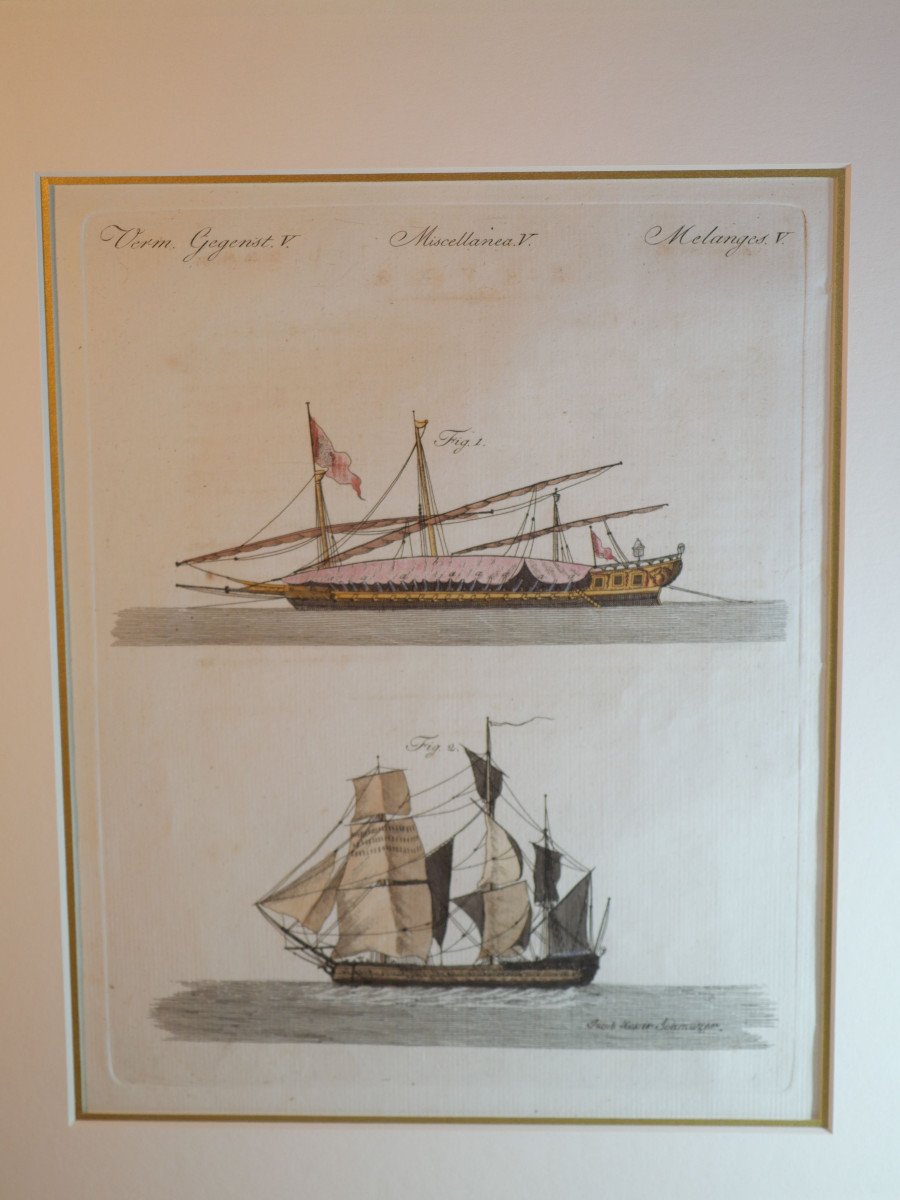 Marine Sailboats XVIII - Old Engraving Professional Framing Lbv24cad003-photo-2