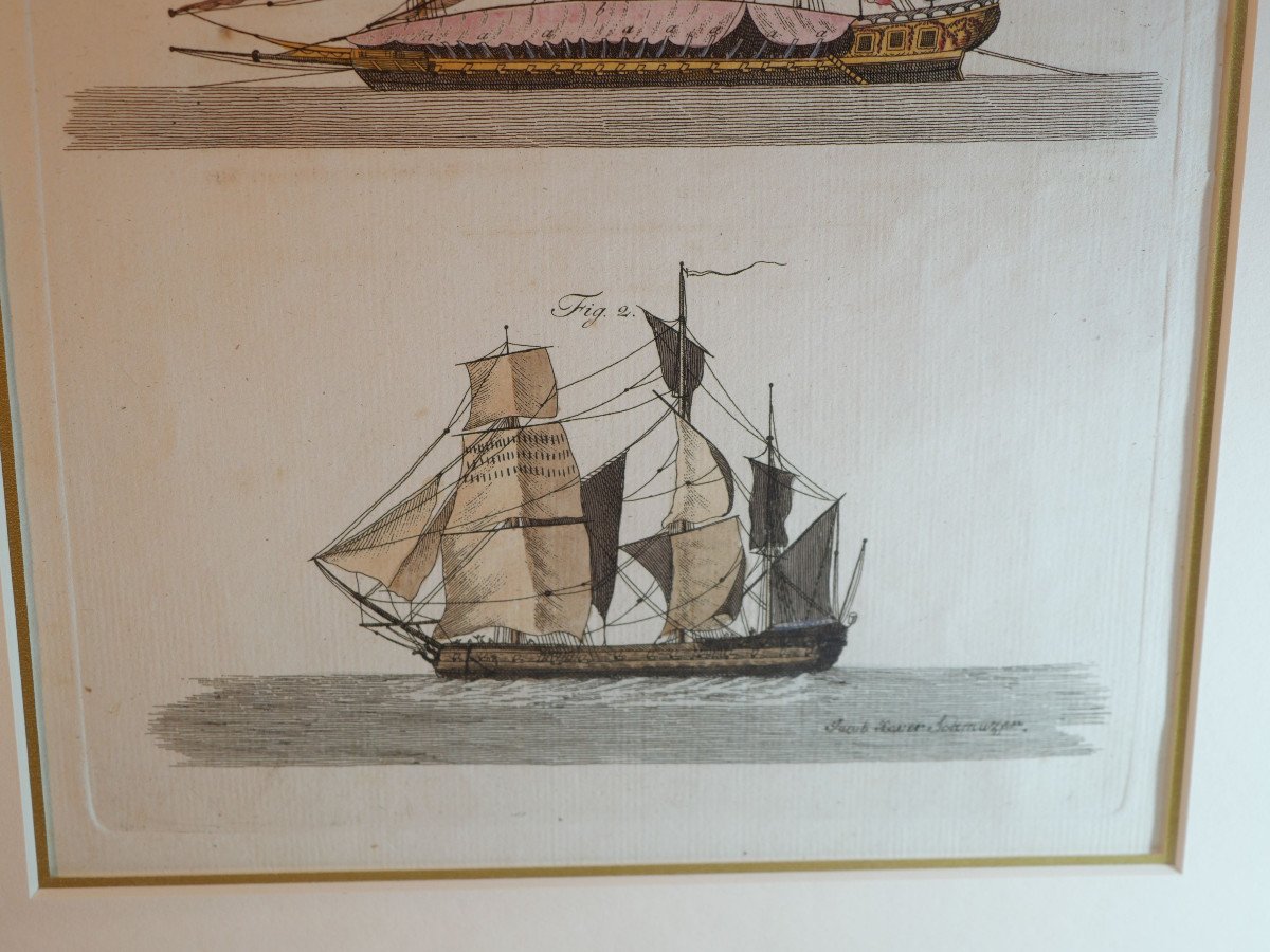 Marine Sailboats XVIII - Old Engraving Professional Framing Lbv24cad003-photo-2