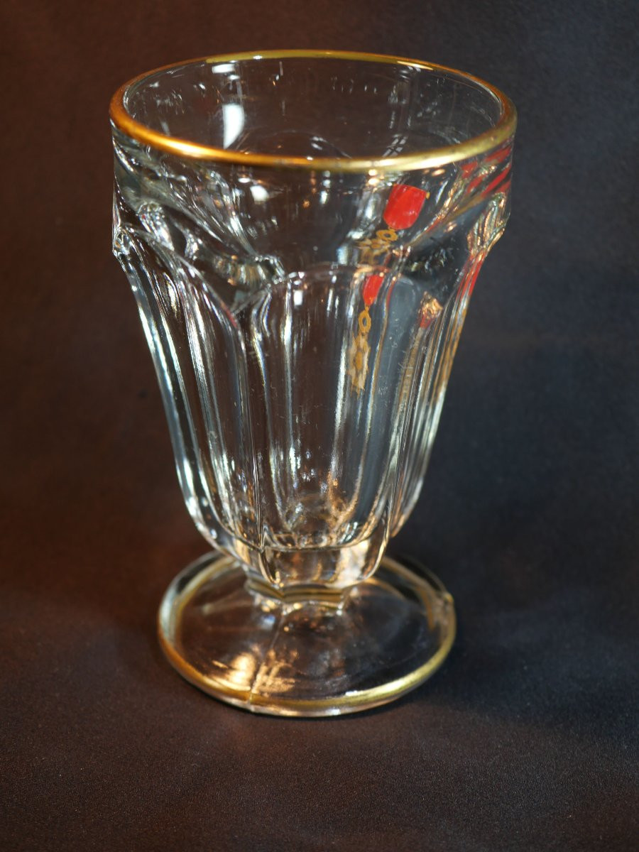 Grand Verre à Pied Moulé à Décor De l'Ordre De La Légion d'Honneur XIX - Ref  Sbx25leg001-photo-2