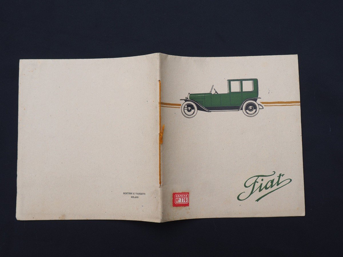 Advertising Catalog Booklet - Fiat Automobiles - World War I Era 1914-1918-photo-2