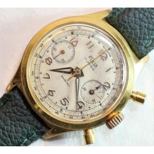 Montre Bracelet Chronographe Elvia  Calibre Landron 149  - Années 50 Révisée