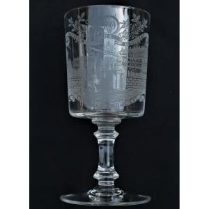 Baccarat Crystal Glass - 20th Battalion Of Foot Hunters - 19th Century