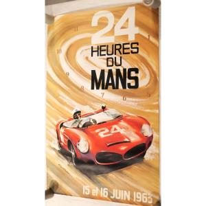 Automobilia - Affiche 24 Heures Du Mans 1963 Ferrari  - Sdb24voi022