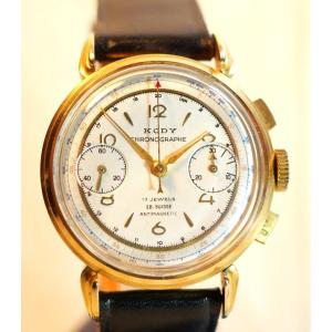 Kody 18k Gold Chronograph Wristwatch Venus 188 - 1940s/50s Revised Sch24chr001