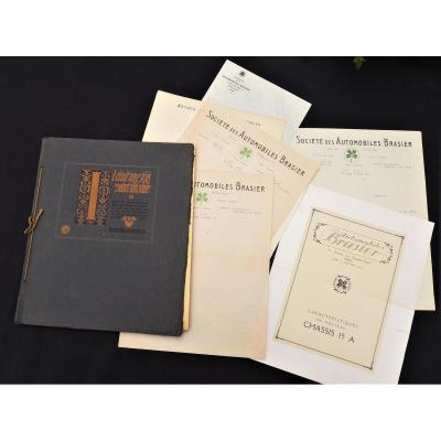 Lot Livrets Catalogues Publicitaires Et Divers - Automobiles Brasier De 1914