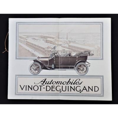 Plaquette Publicitaire - Automobiles Vinot Deguingand époque 1ère Guerre Mondiale