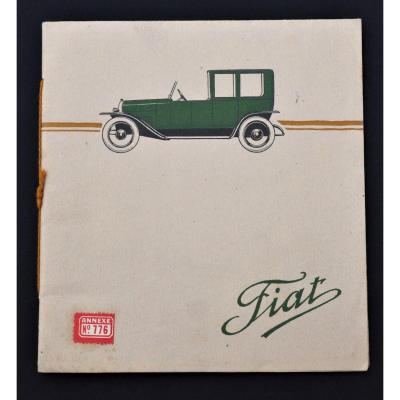 Livret Catalogue Publicitaire - Automobiles Fiat - époque première guerre mondiale 1914-1918