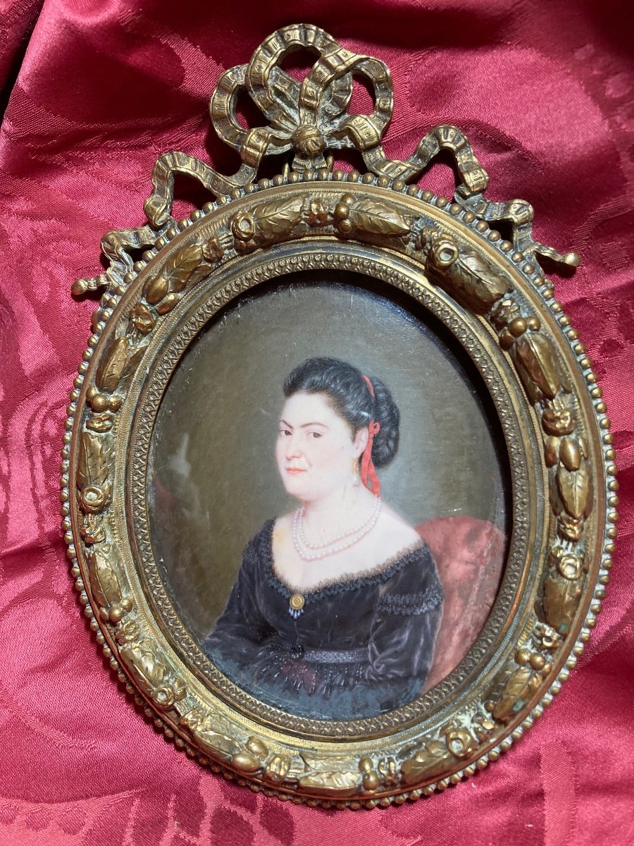 Miniature In A Gilt Bronze Frame