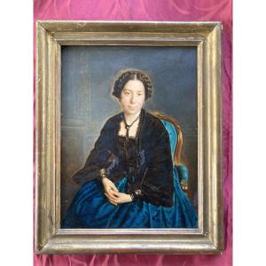 Jeune Femme Assise par E Feyen