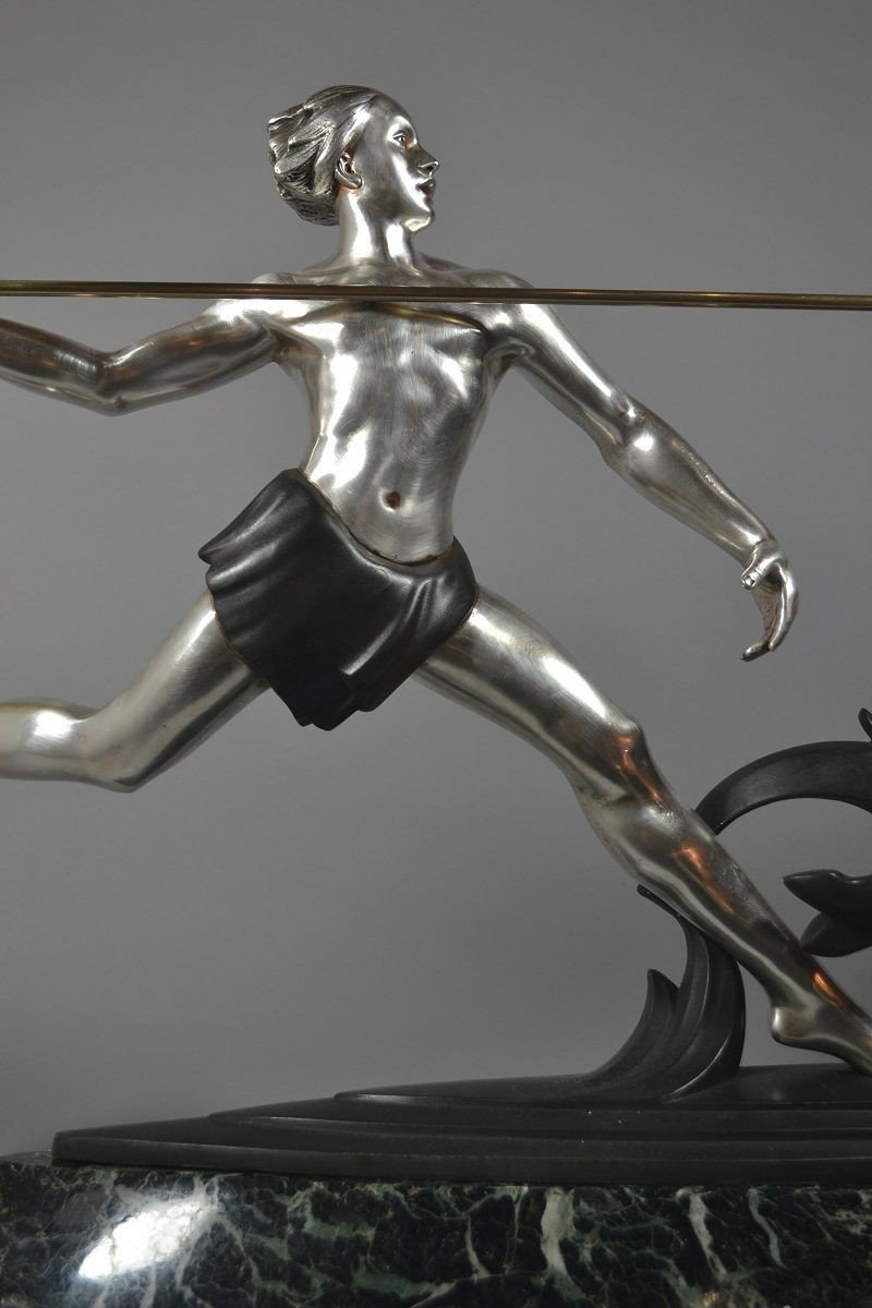 Alexandre Kelety. Grand Groupe En Bronze Art Deco. "la Chasse". -photo-5