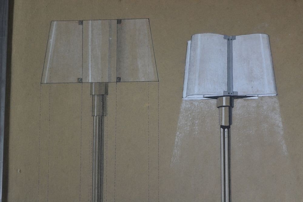 Proantic Modernist Architect Project For A Floor Lamp Perzel Desny