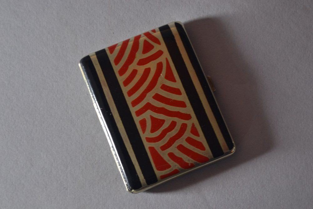 Rare Lacquer French Cigarette Case-photo-5