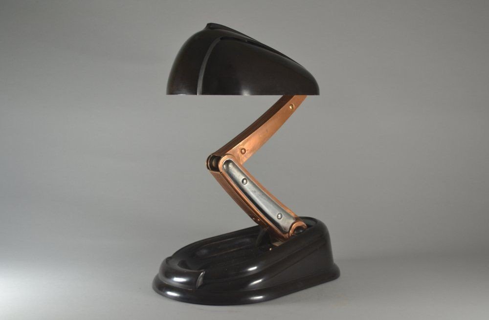 Iconique Lampe Jumo Modele Bolide . France 1940.-photo-6