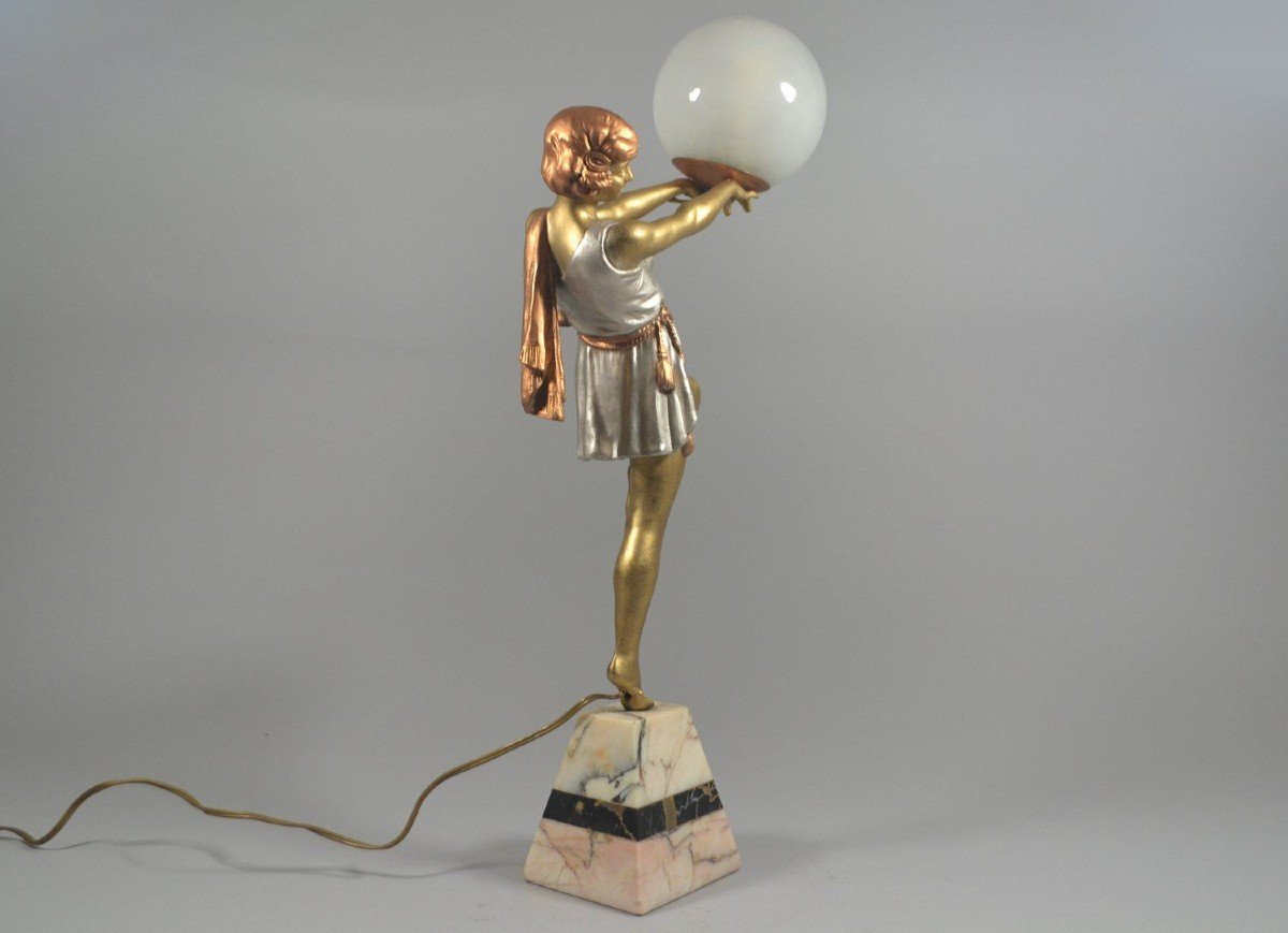 An Art Deco Figural Lamp By Carlier-photo-6