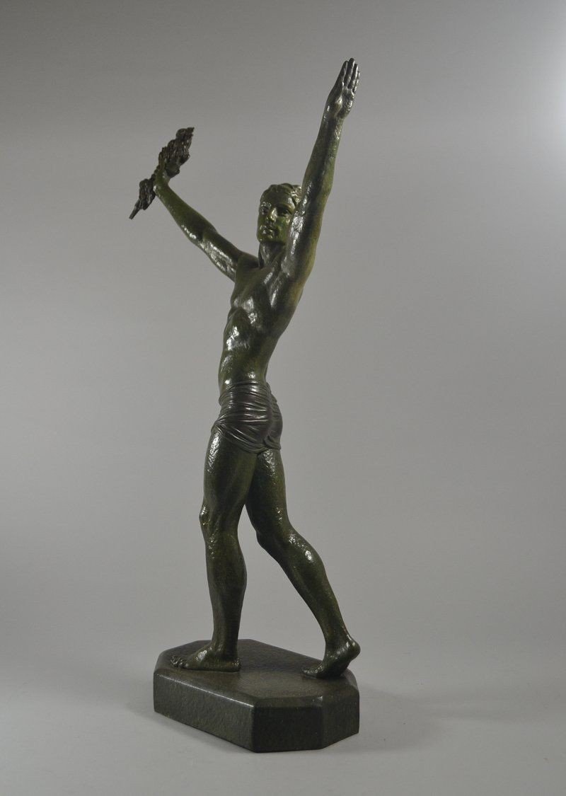 Tall Sculpture Trophy. Chiparus. Circa 1930-photo-3