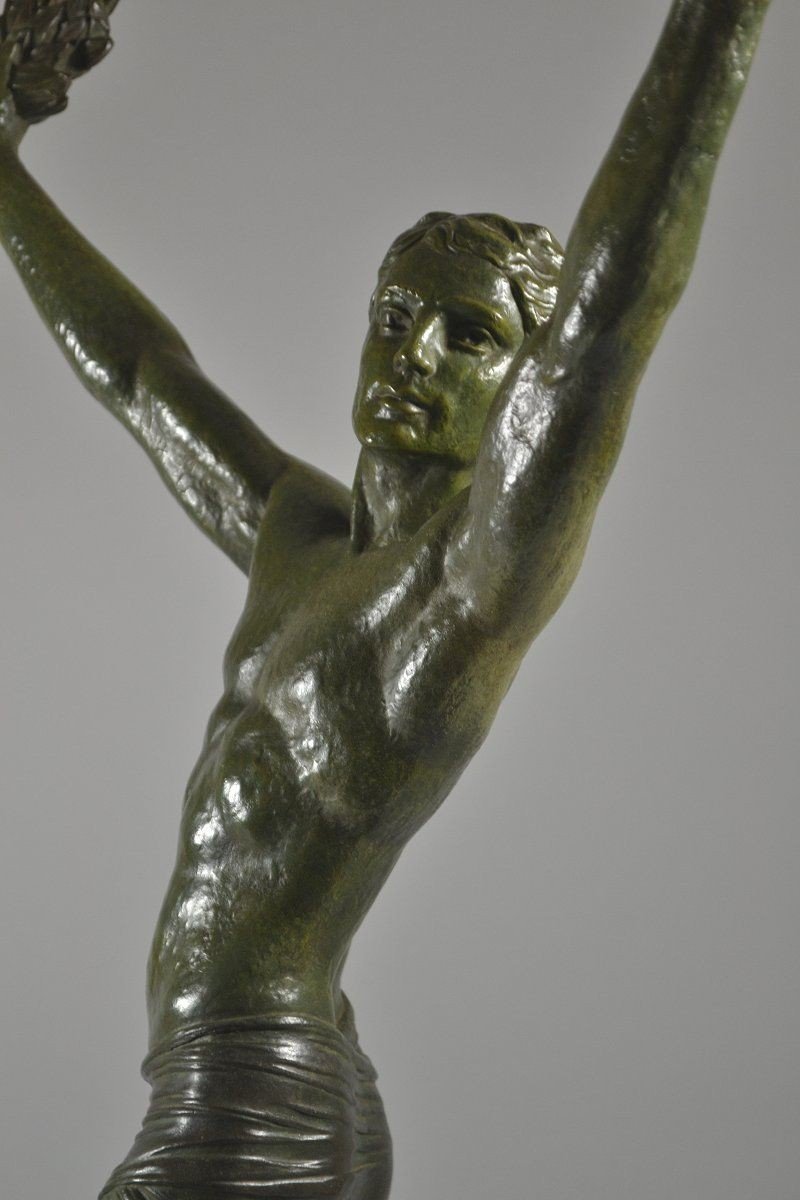 Tall Sculpture Trophy. Chiparus. Circa 1930-photo-4