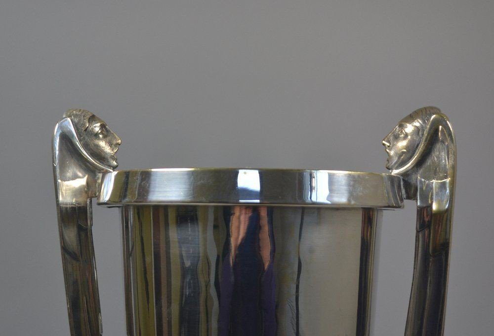 Stunning Silver Plated Modernist Trophy. 1930.-photo-2