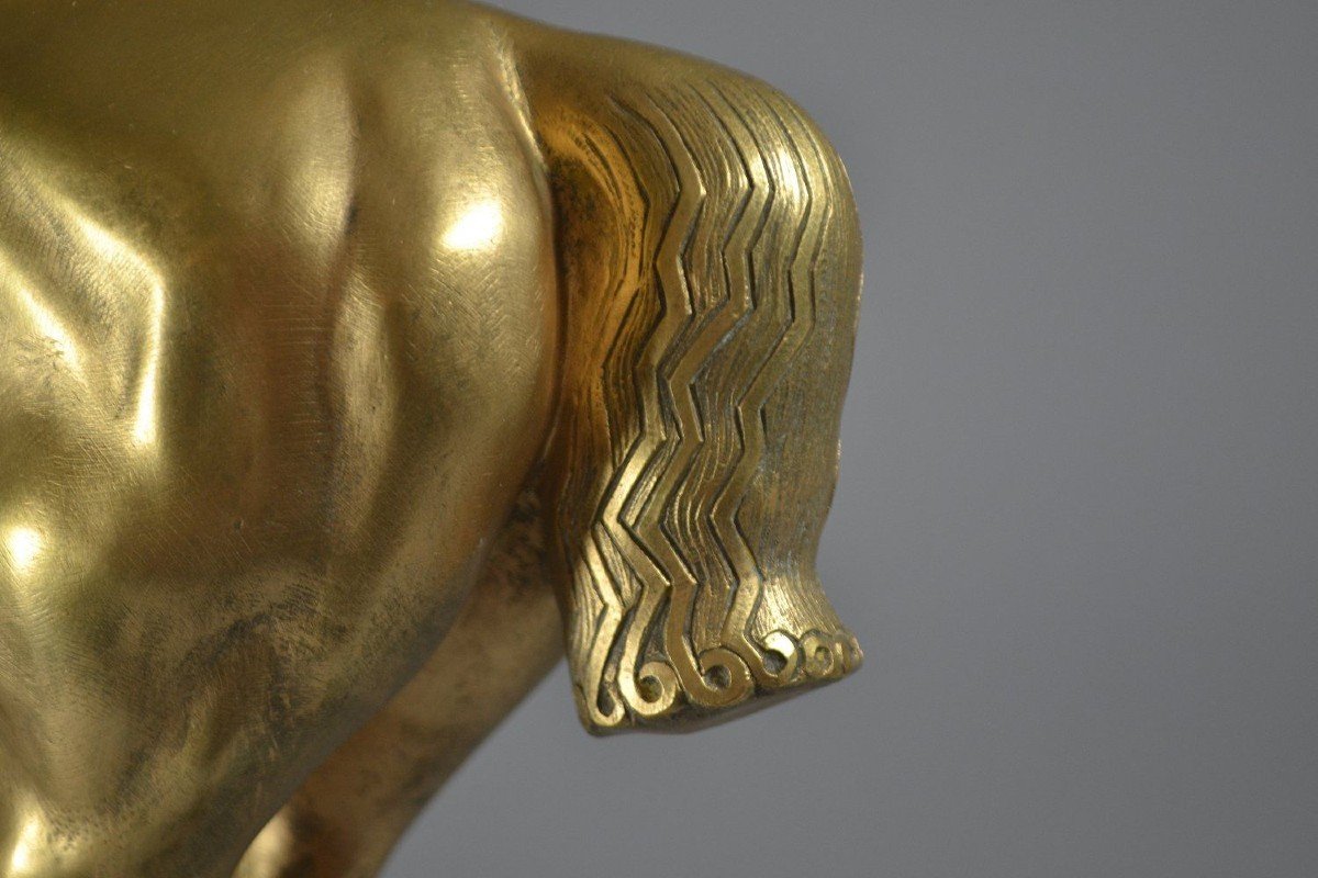 Francois Clemencin, Tall Art Deco Bronze Figure Of A Lady On A Horse.-photo-3