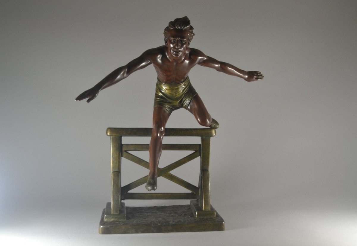 Dh. Chiparus Hurdle Jumper Large Sculpture-photo-1