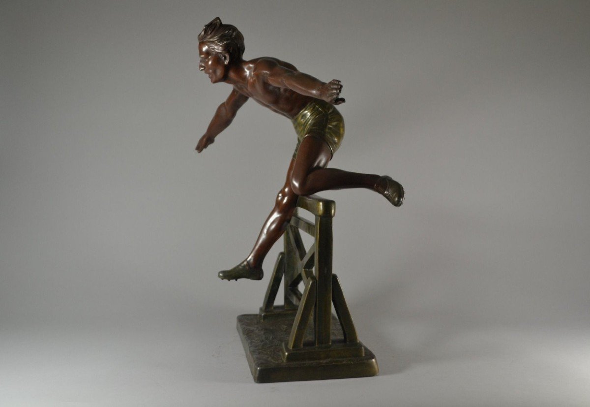 Dh. Chiparus Hurdle Jumper Large Sculpture-photo-2