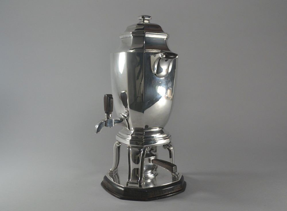 Samovar Art Déco En Métal Argenté, 1925-photo-3