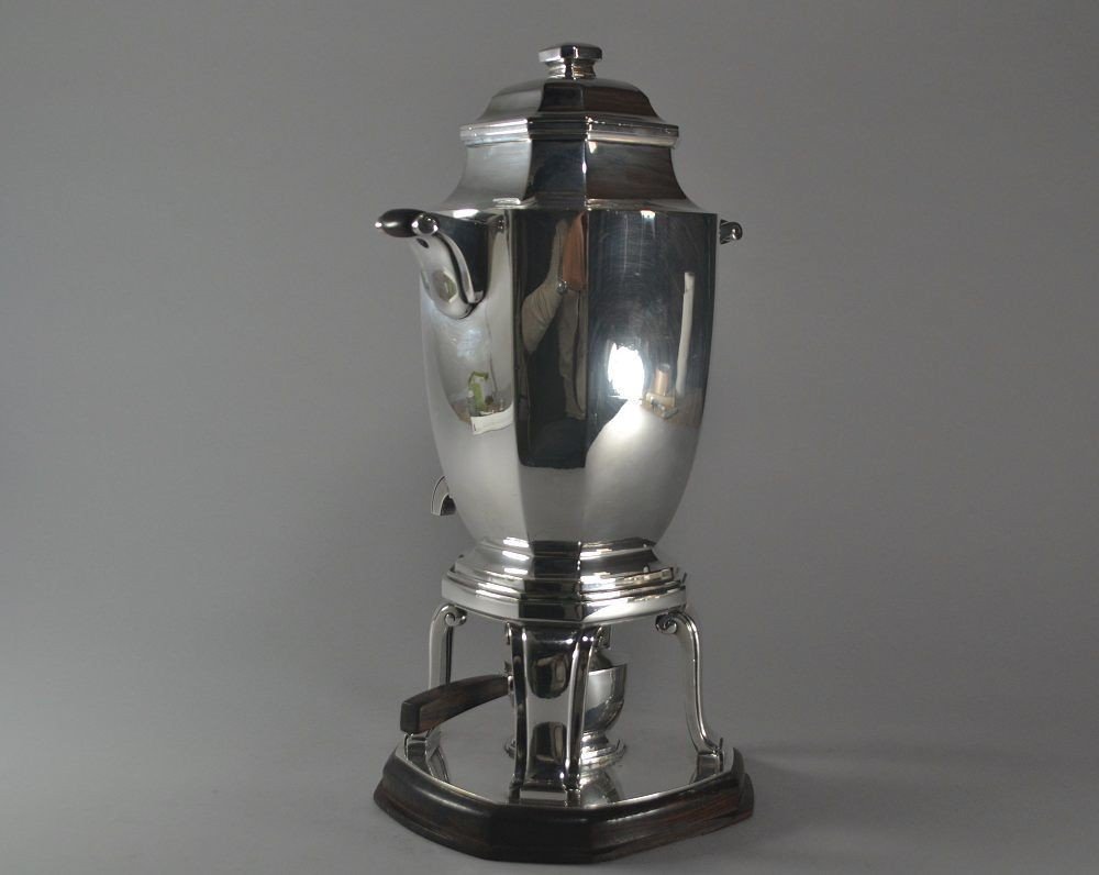 Samovar Art Déco En Métal Argenté, 1925-photo-4