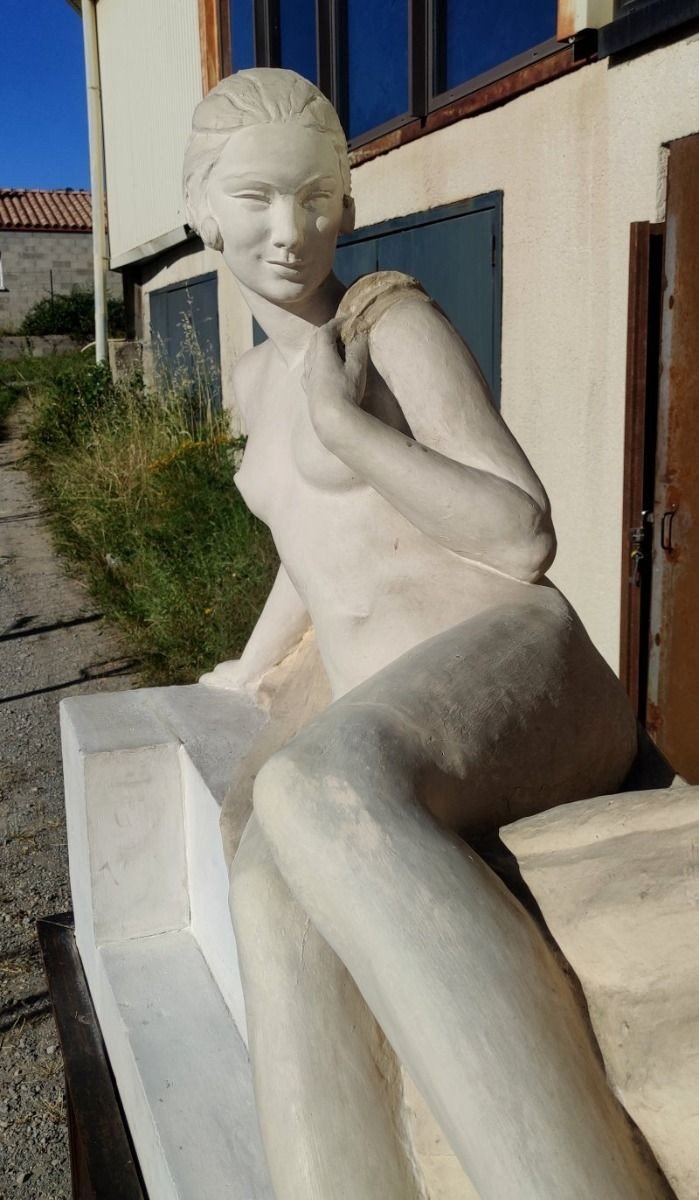 Louis Botinelly Architectural Life Size Group "suzanne Au Bain".-photo-7