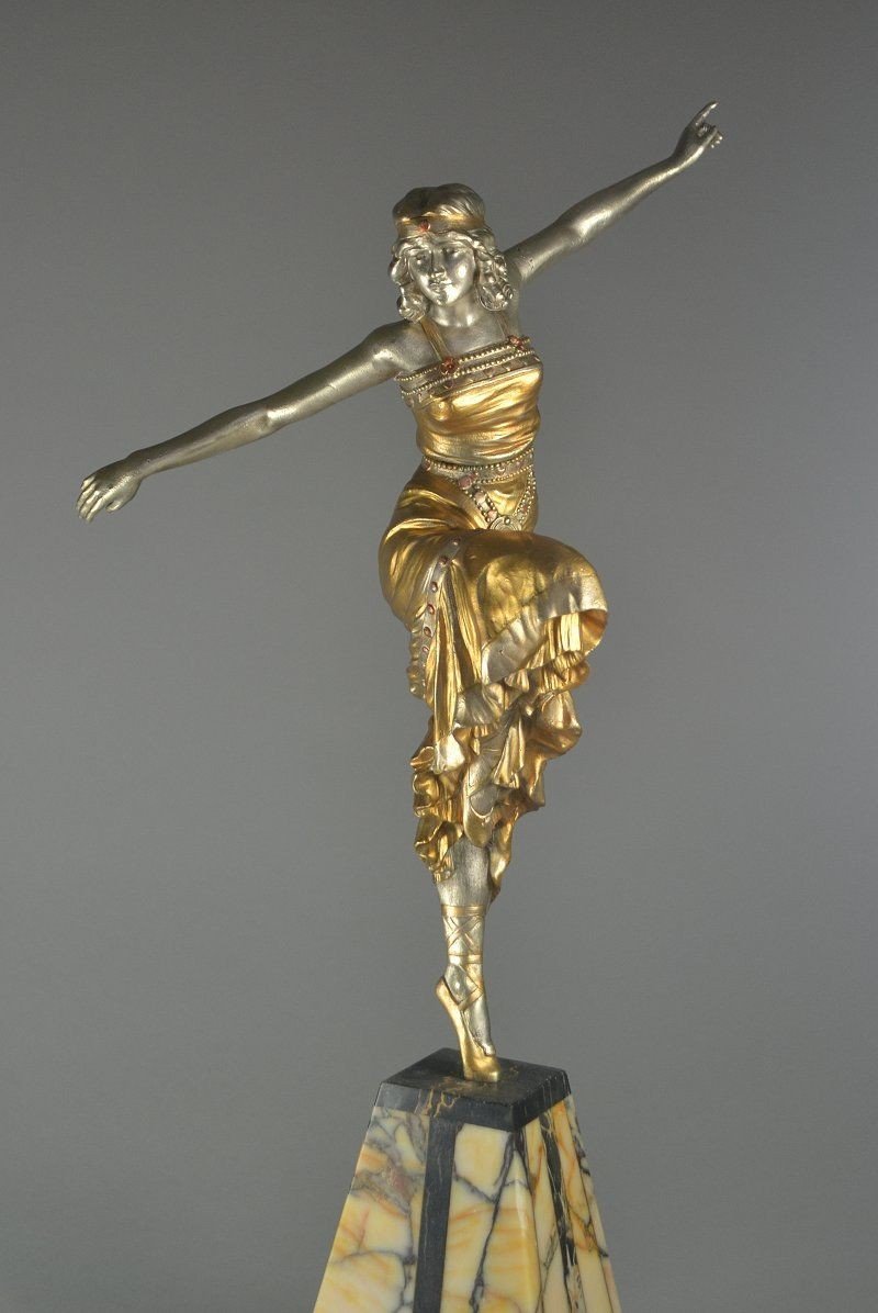 Paul Philippe 47cm Bronze "russian Dancer" Circa 1930-photo-4