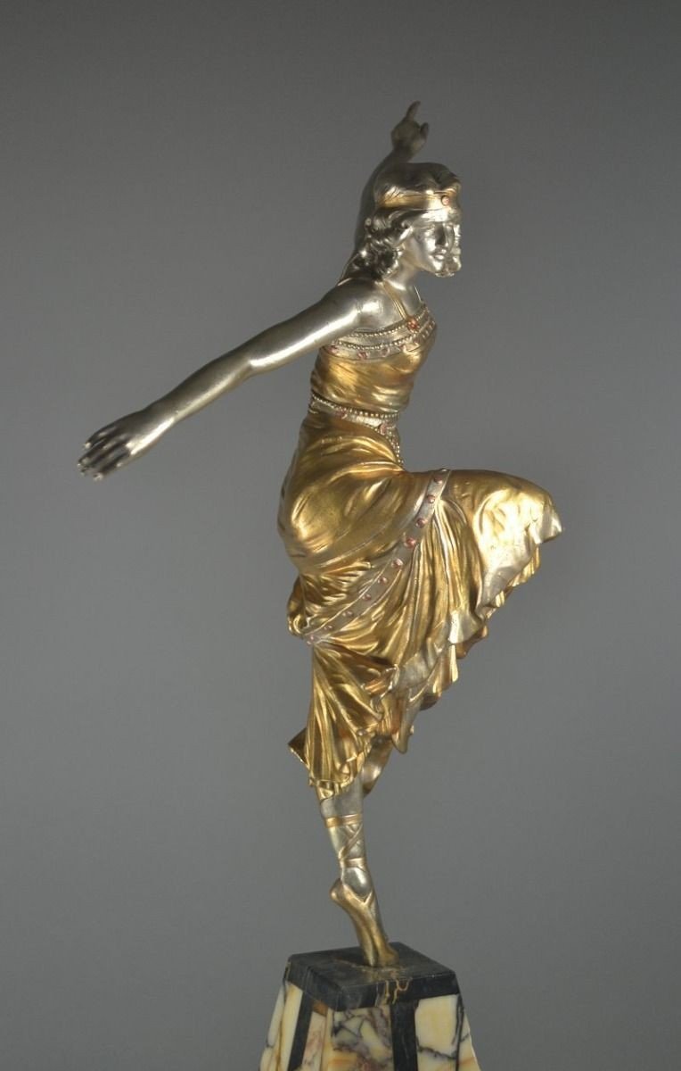 Paul Philippe 47cm Bronze "russian Dancer" Circa 1930-photo-4