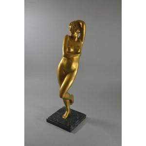 Marie Louise Simard Tall Bronze Dancer Sculpture