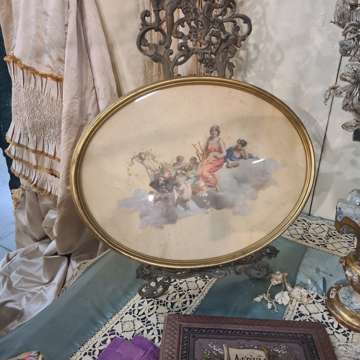 Antique Painting On Silk