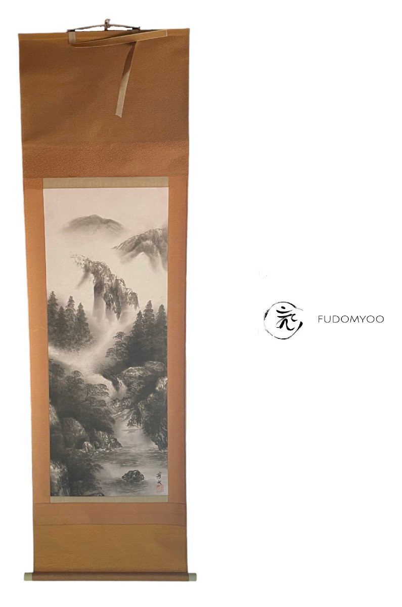 Kakemono Paysage Village Peinture Japon -photo-3