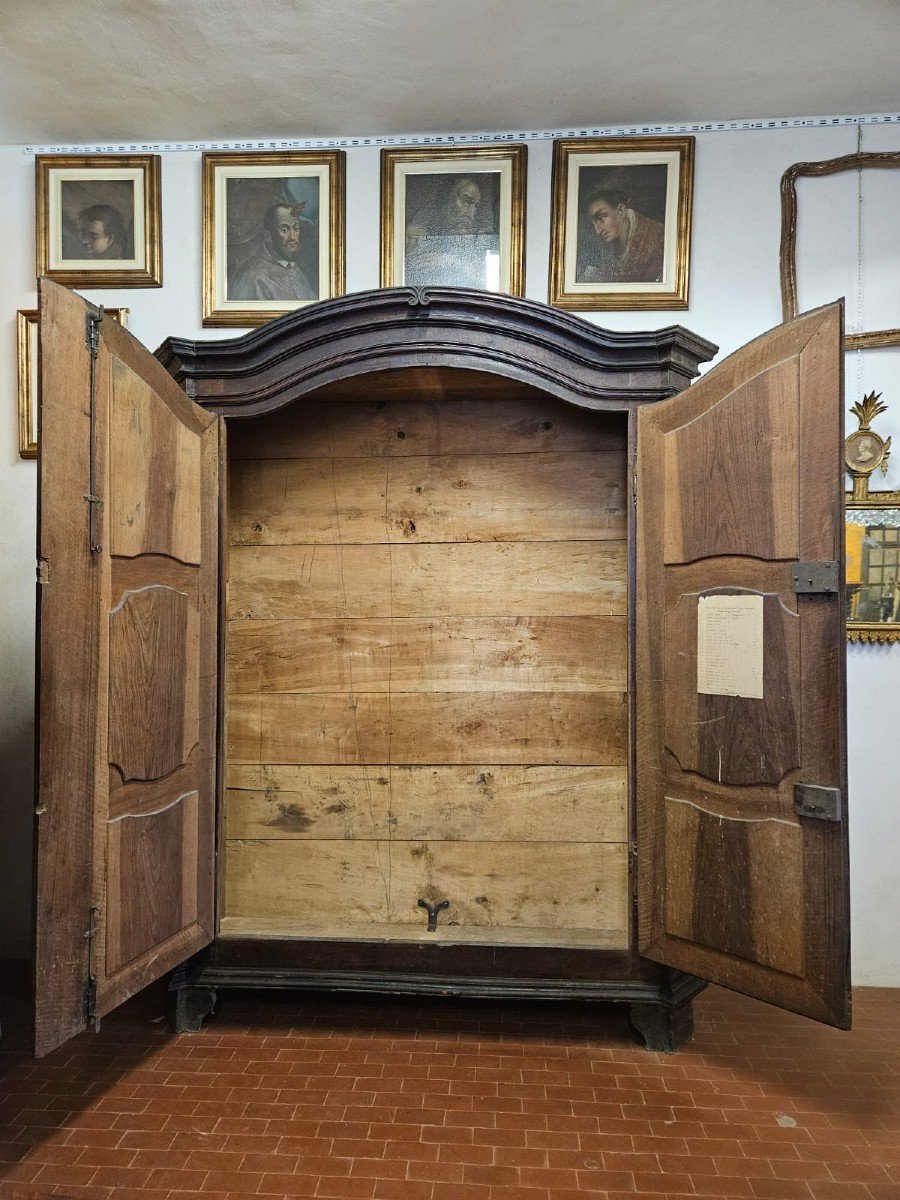 Grande Armoire Baroque Piémontaise - Milieu Du XVIIIe Siècle-photo-3