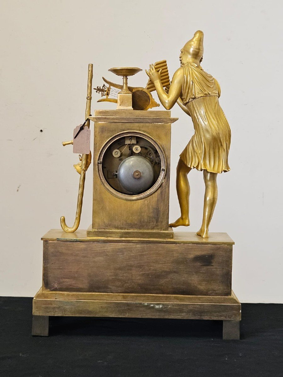 Pendule "parigina" En Bronze Doré - XIXe Siècle-photo-2