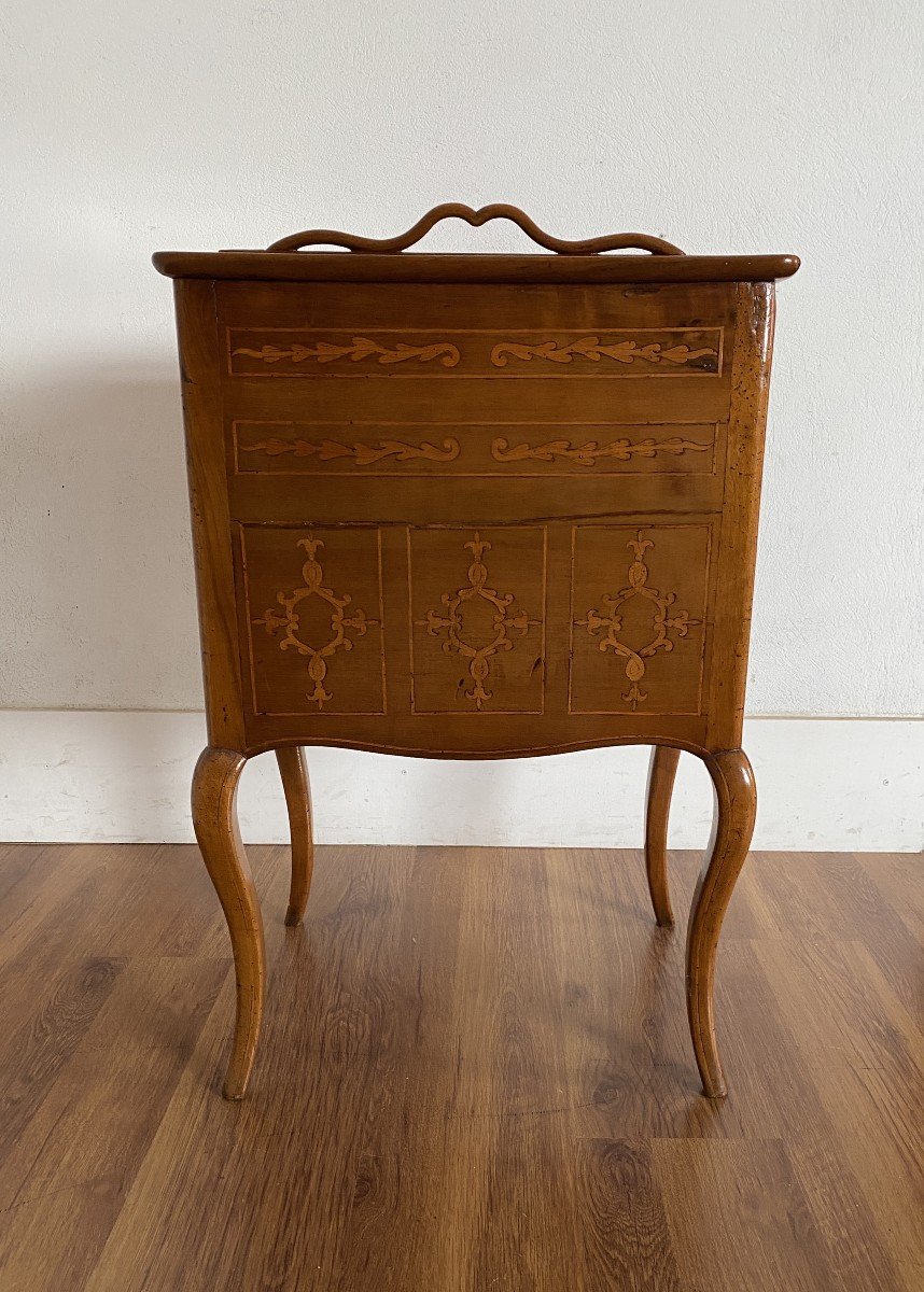 Rare Work Bedside Table - Second Half Of The 18th Century.-photo-2