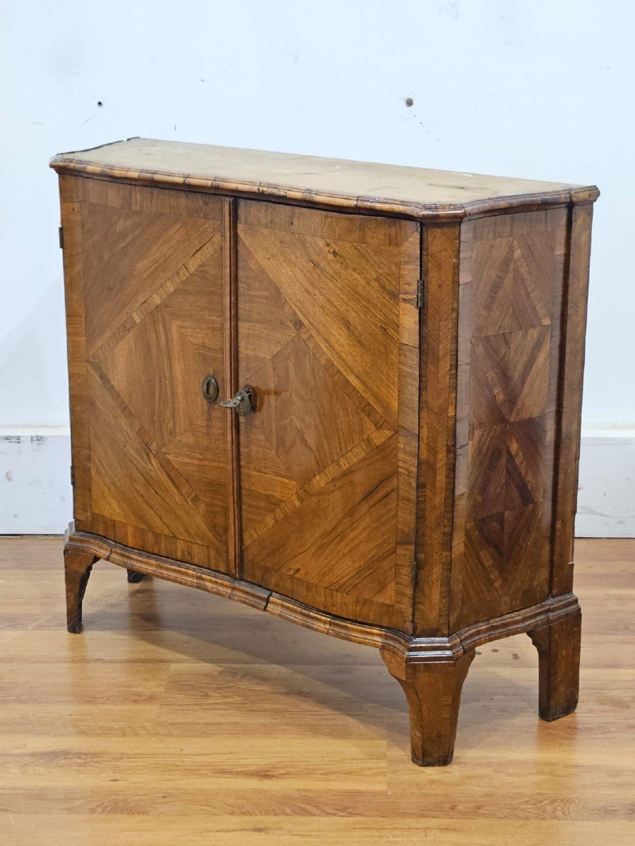 Elegant Glass Cabinet / Veneered Sideboard - Louis XVI-photo-1