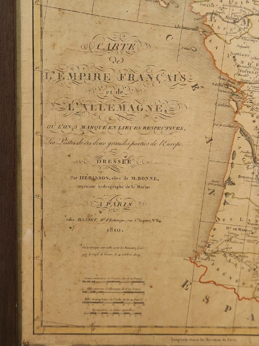 Large Map "l'empire Française Et De l'Allemagne" 1810-photo-2