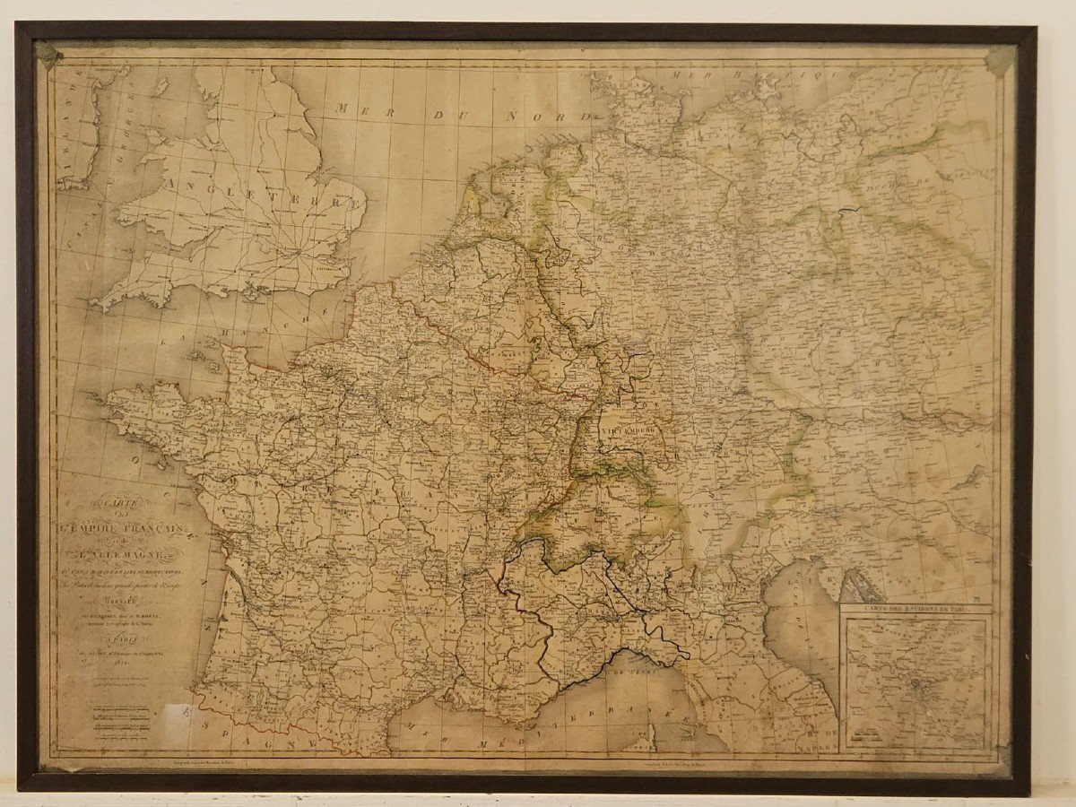 Large Map "l'empire Française Et De l'Allemagne" 1810-photo-1