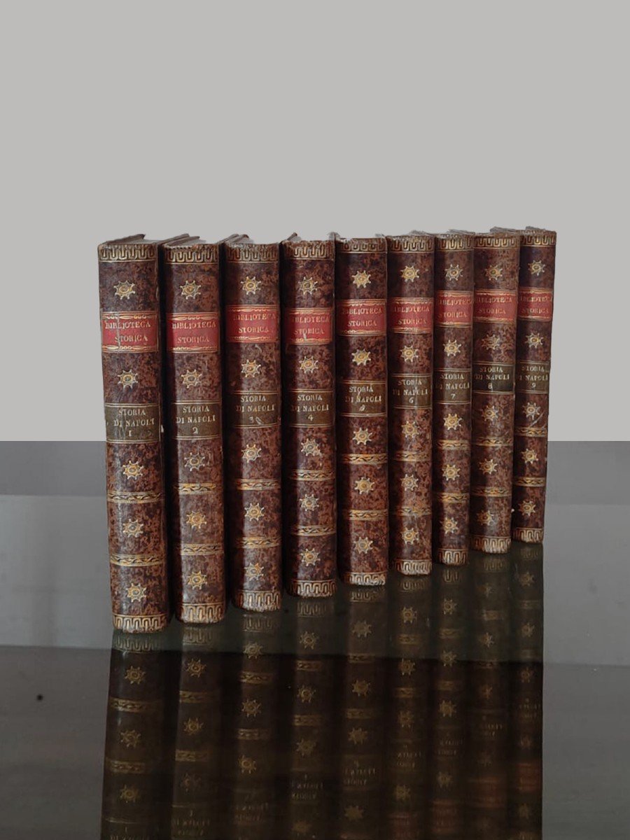 9 Volumes Of The "history Of Naples" - 1821 Edition-photo-2