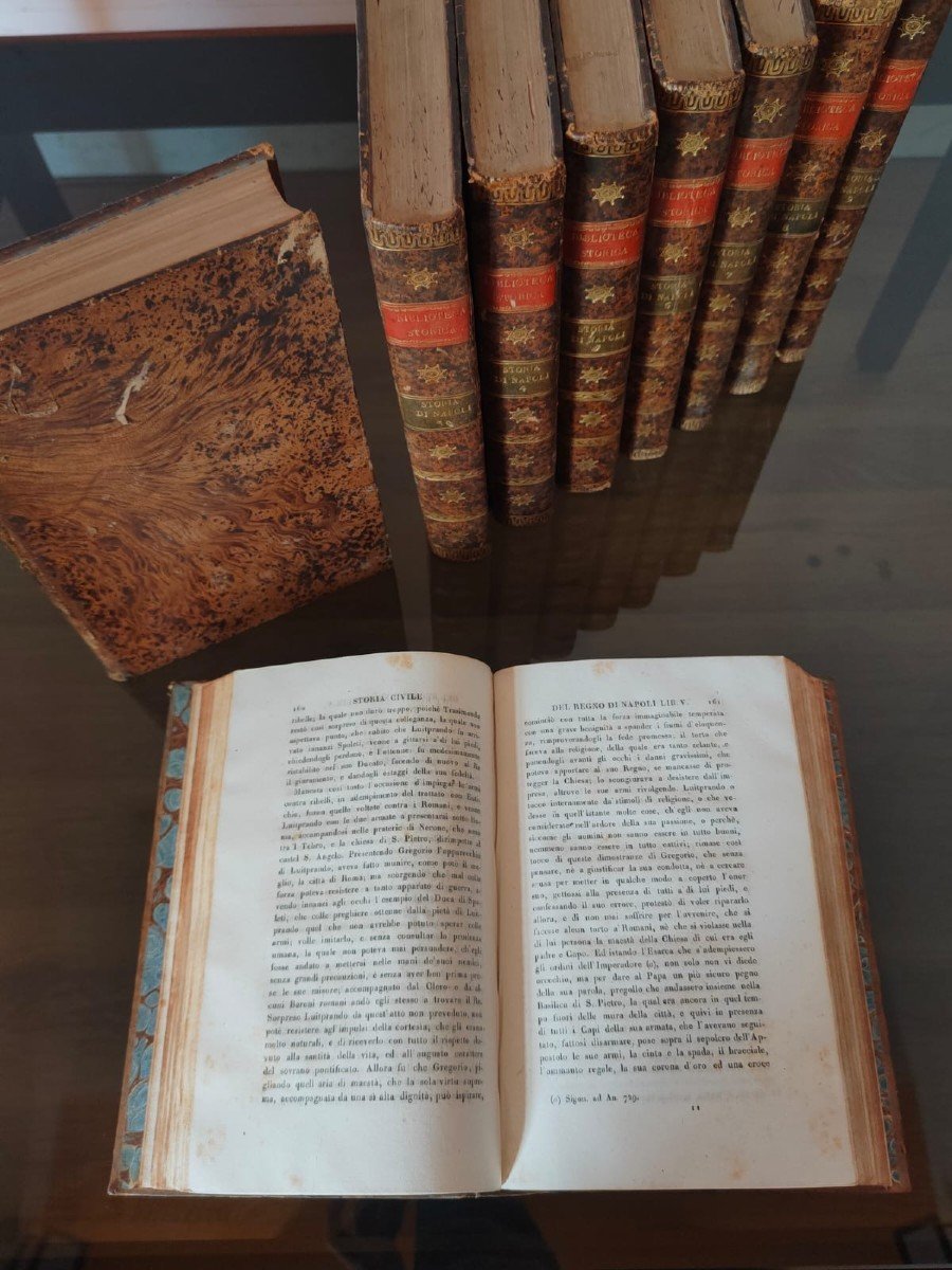 9 Volumes Of The "history Of Naples" - 1821 Edition-photo-3